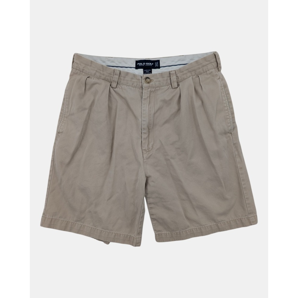 Polo Golf Ralph Lauren Shorts Men's‎ 34 Khaki Pleated Classic Fit 7.5" Inseam